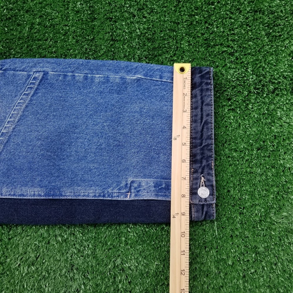 Free People Jeans Womens Size 30 Blue Denim  Barrel Leg Patchwork - Picture 9 of 9